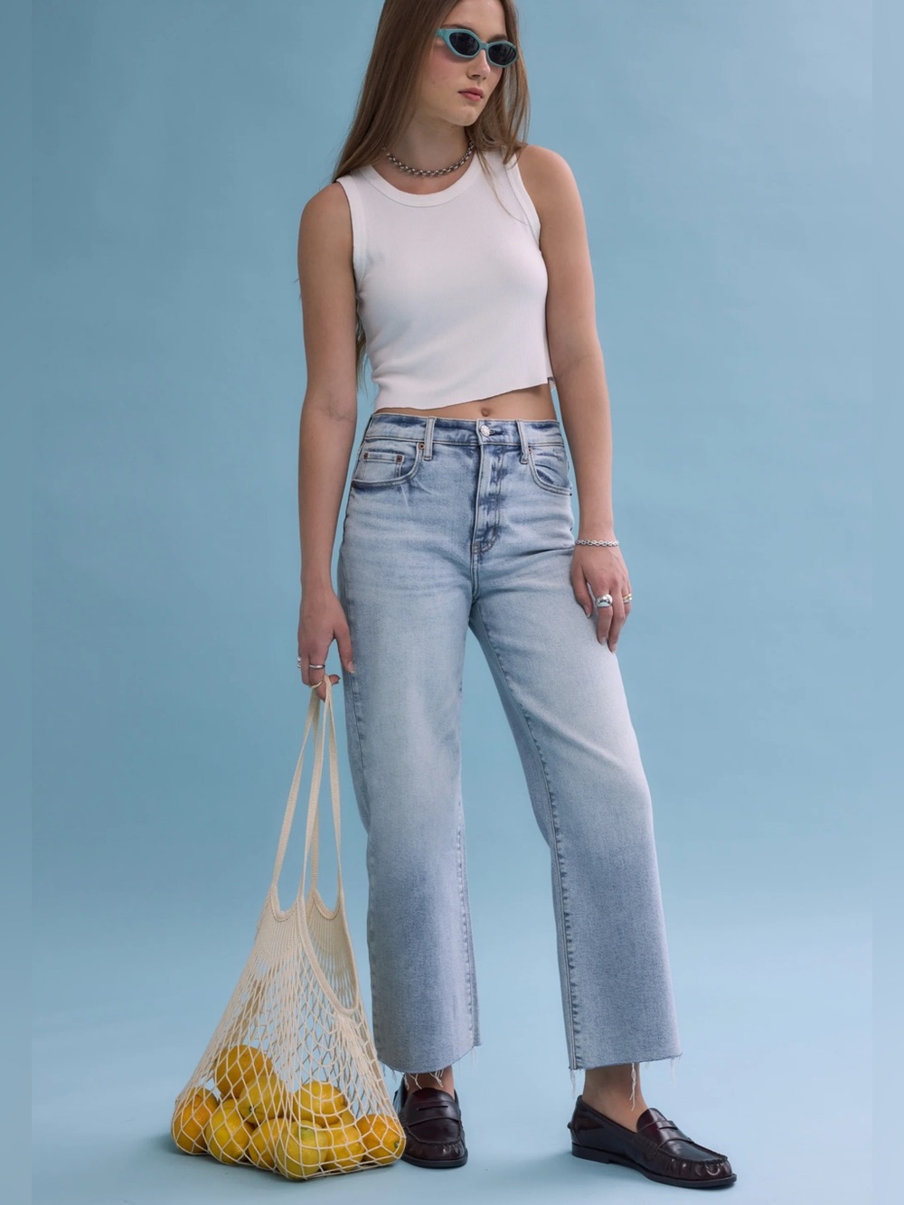 Daze Denim Jeans PLEASER HIGH RISE WIDE LEG ANKLE IN Color MIRACLE Size 26 NWT